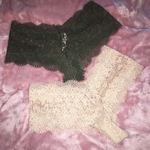 Two Victoria’s Secret Lace Cheeky Panties XL NWT
